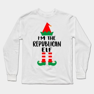 I'm The Republican Elf Family Matching Group Christmas Costume Pajama Funny Gift Long Sleeve T-Shirt